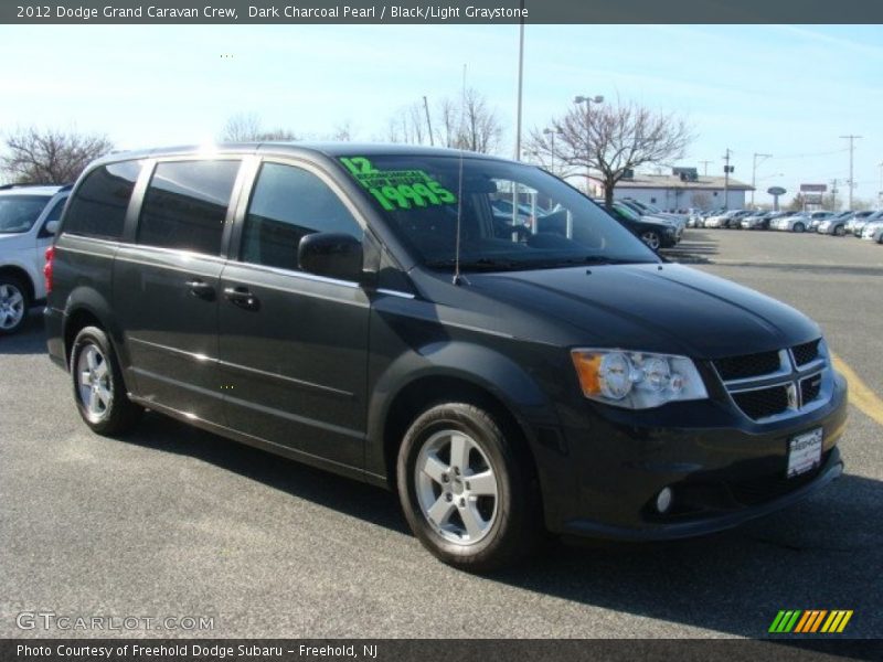 Dark Charcoal Pearl / Black/Light Graystone 2012 Dodge Grand Caravan Crew