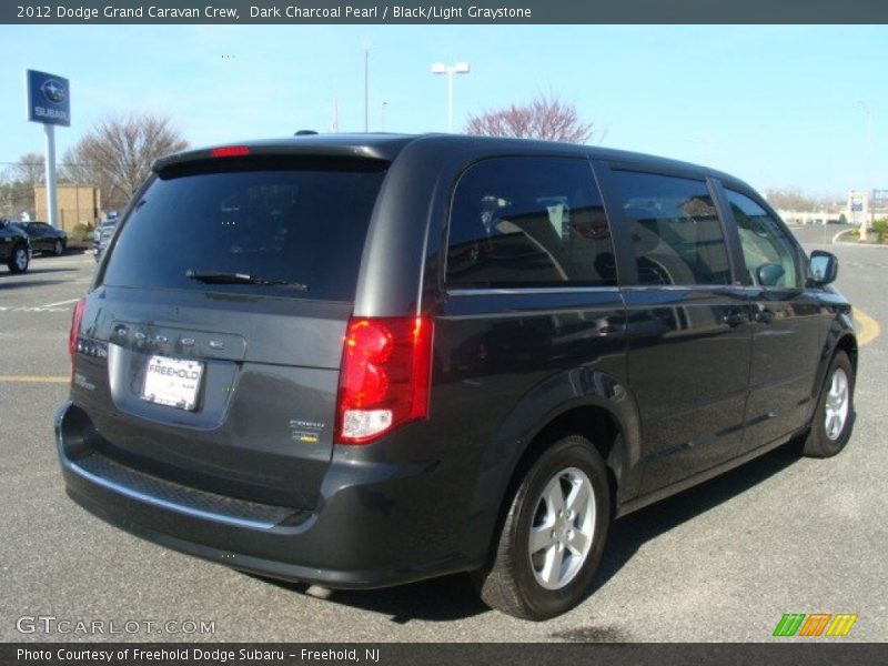 Dark Charcoal Pearl / Black/Light Graystone 2012 Dodge Grand Caravan Crew