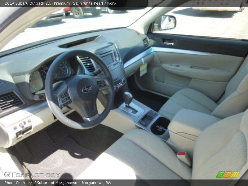 Satin White Pearl / Ivory 2014 Subaru Outback 2.5i Premium