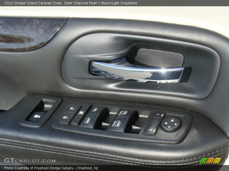 Dark Charcoal Pearl / Black/Light Graystone 2012 Dodge Grand Caravan Crew