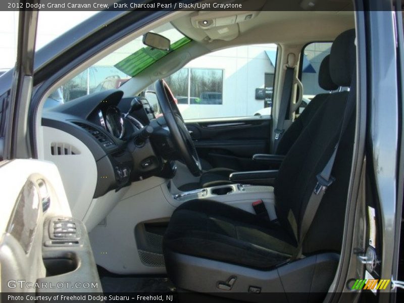 Dark Charcoal Pearl / Black/Light Graystone 2012 Dodge Grand Caravan Crew