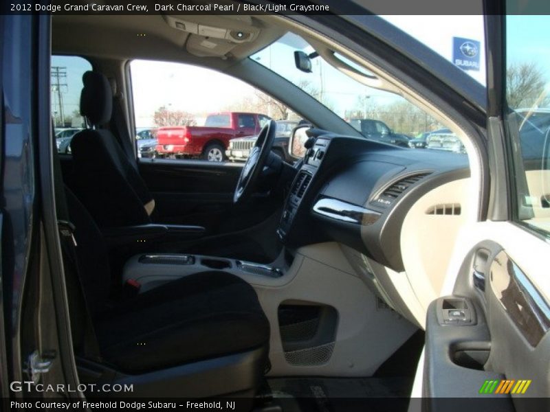 Dark Charcoal Pearl / Black/Light Graystone 2012 Dodge Grand Caravan Crew