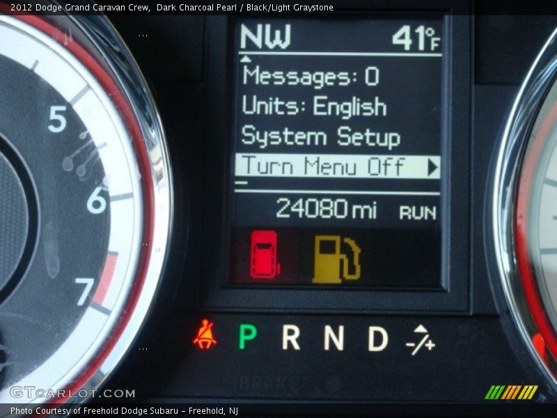 Dark Charcoal Pearl / Black/Light Graystone 2012 Dodge Grand Caravan Crew