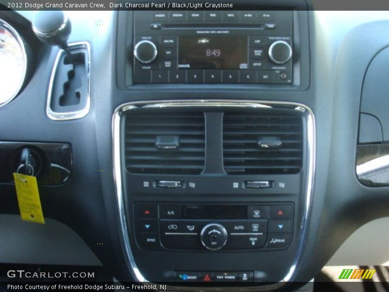 Dark Charcoal Pearl / Black/Light Graystone 2012 Dodge Grand Caravan Crew