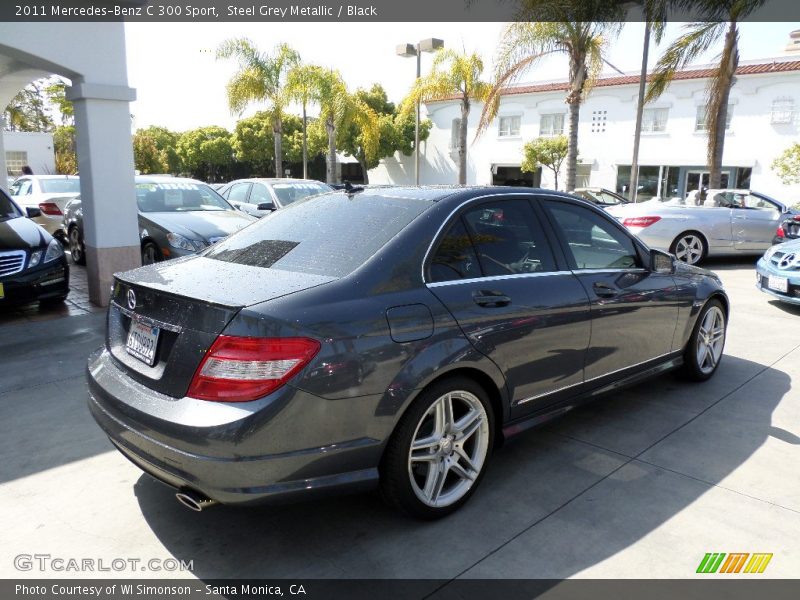 Steel Grey Metallic / Black 2011 Mercedes-Benz C 300 Sport