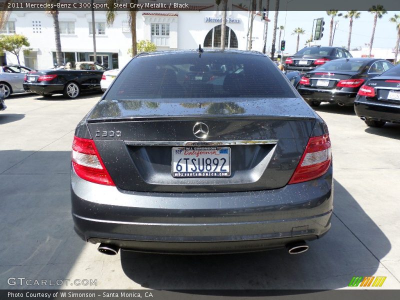 Steel Grey Metallic / Black 2011 Mercedes-Benz C 300 Sport