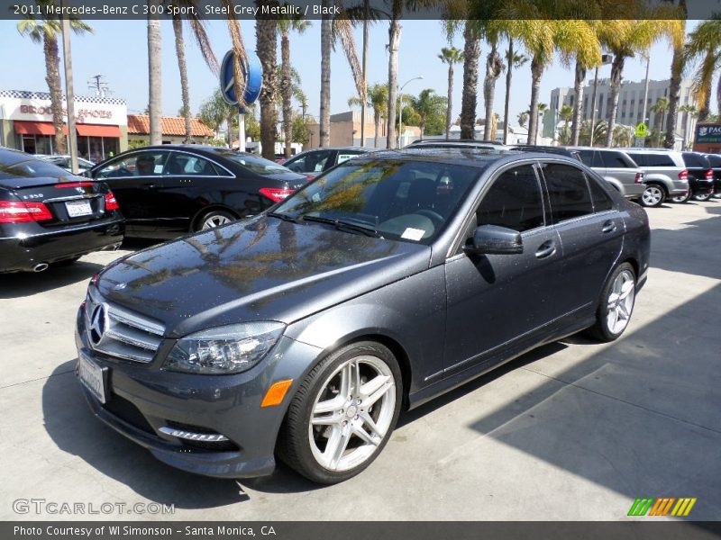 Steel Grey Metallic / Black 2011 Mercedes-Benz C 300 Sport