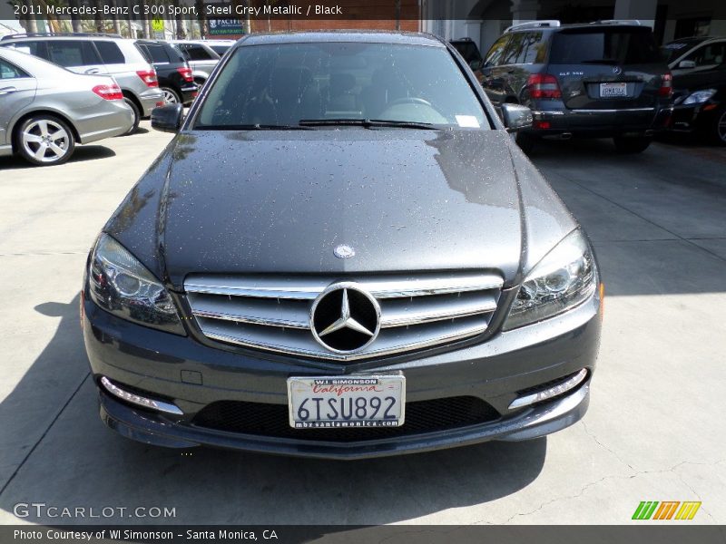 Steel Grey Metallic / Black 2011 Mercedes-Benz C 300 Sport