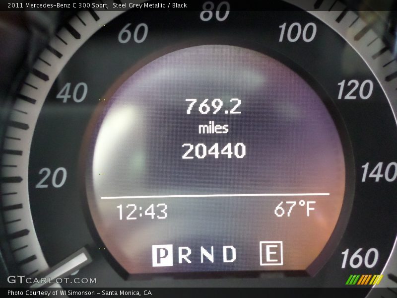 Steel Grey Metallic / Black 2011 Mercedes-Benz C 300 Sport