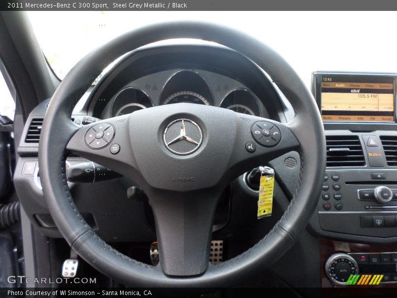 Steel Grey Metallic / Black 2011 Mercedes-Benz C 300 Sport