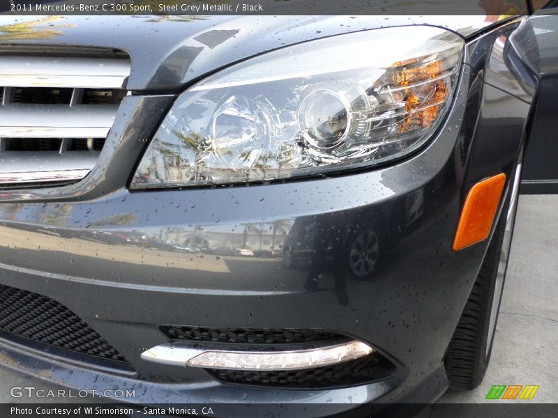 Steel Grey Metallic / Black 2011 Mercedes-Benz C 300 Sport