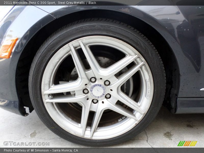 Steel Grey Metallic / Black 2011 Mercedes-Benz C 300 Sport
