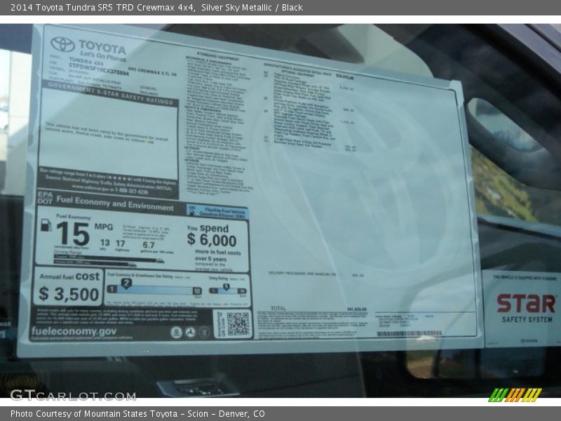 Silver Sky Metallic / Black 2014 Toyota Tundra SR5 TRD Crewmax 4x4