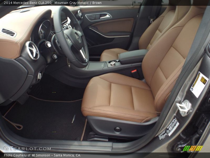 Mountain Gray Metallic / Brown 2014 Mercedes-Benz CLA 250
