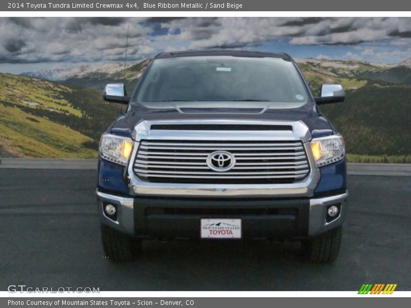 Blue Ribbon Metallic / Sand Beige 2014 Toyota Tundra Limited Crewmax 4x4