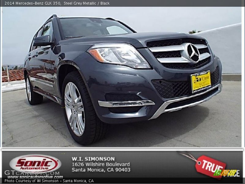 Steel Grey Metallic / Black 2014 Mercedes-Benz GLK 350