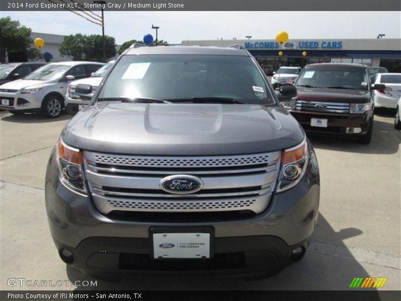 Sterling Gray / Medium Light Stone 2014 Ford Explorer XLT