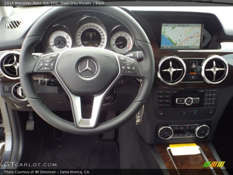 Steel Grey Metallic / Black 2014 Mercedes-Benz GLK 350