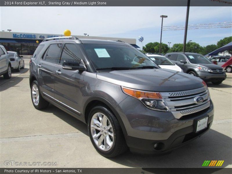 Sterling Gray / Medium Light Stone 2014 Ford Explorer XLT