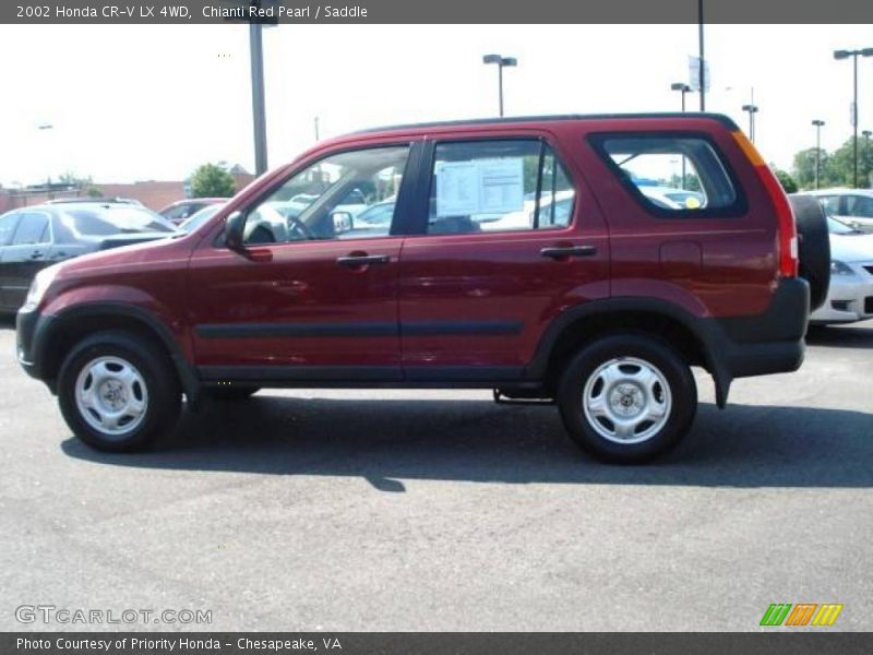 Chianti Red Pearl / Saddle 2002 Honda CR-V LX 4WD