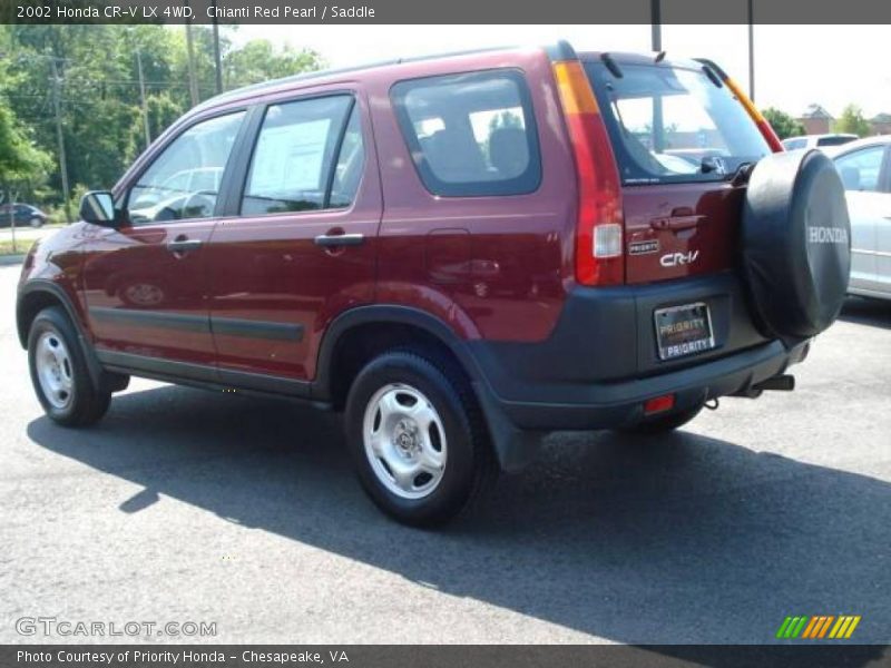 Chianti Red Pearl / Saddle 2002 Honda CR-V LX 4WD