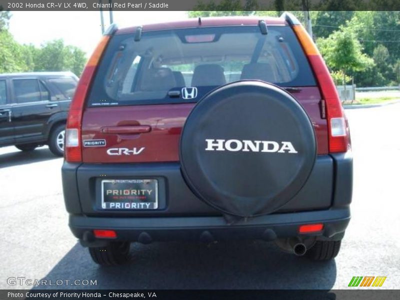 Chianti Red Pearl / Saddle 2002 Honda CR-V LX 4WD