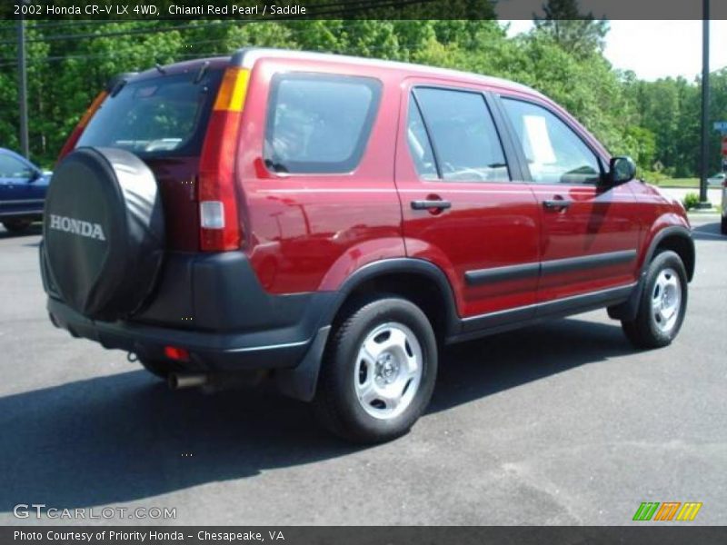 Chianti Red Pearl / Saddle 2002 Honda CR-V LX 4WD