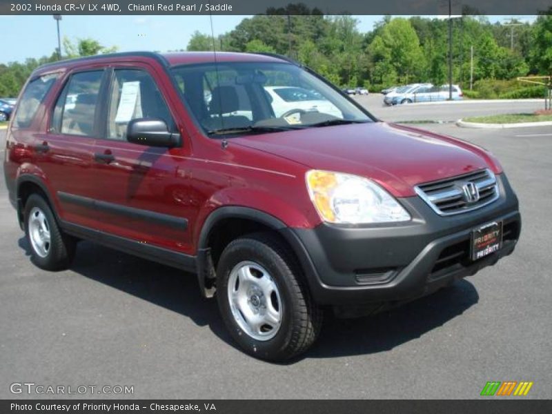 Chianti Red Pearl / Saddle 2002 Honda CR-V LX 4WD