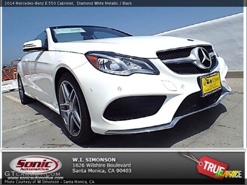 Diamond White Metallic / Black 2014 Mercedes-Benz E 550 Cabriolet