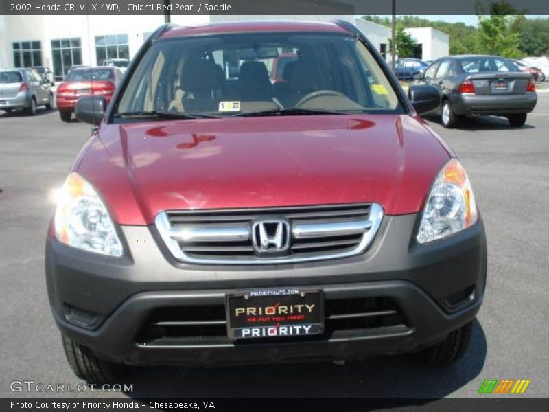 Chianti Red Pearl / Saddle 2002 Honda CR-V LX 4WD