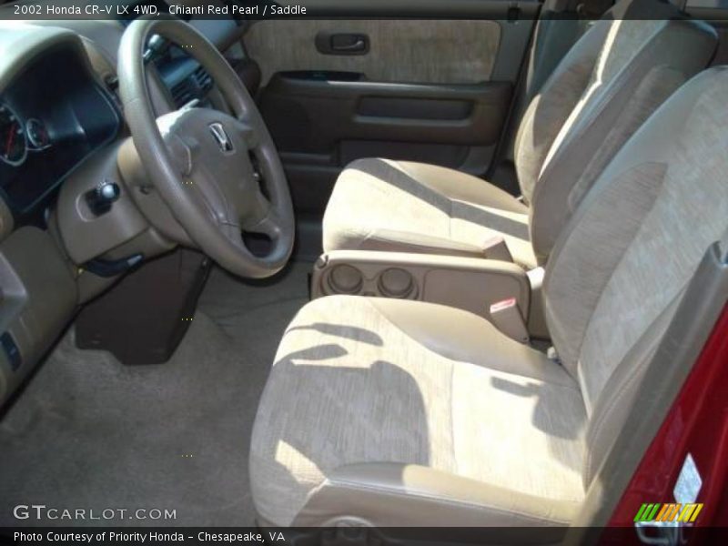 Chianti Red Pearl / Saddle 2002 Honda CR-V LX 4WD