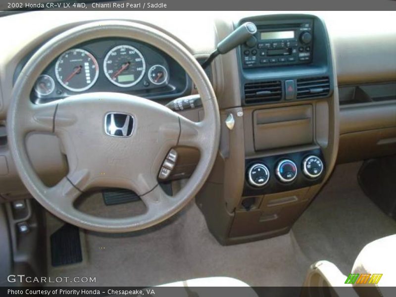 Chianti Red Pearl / Saddle 2002 Honda CR-V LX 4WD