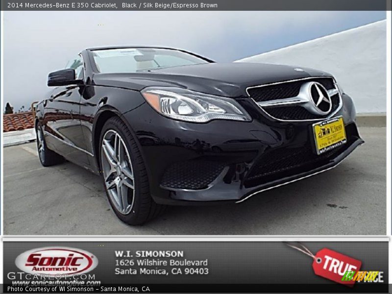 Black / Silk Beige/Espresso Brown 2014 Mercedes-Benz E 350 Cabriolet