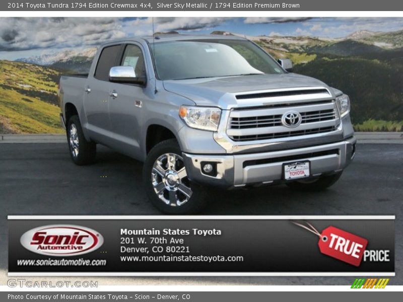 Silver Sky Metallic / 1794 Edition Premium Brown 2014 Toyota Tundra 1794 Edition Crewmax 4x4