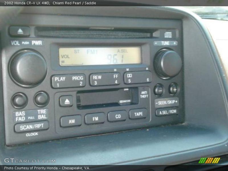Chianti Red Pearl / Saddle 2002 Honda CR-V LX 4WD