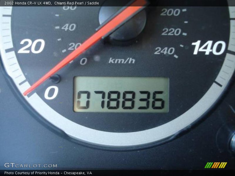 Chianti Red Pearl / Saddle 2002 Honda CR-V LX 4WD