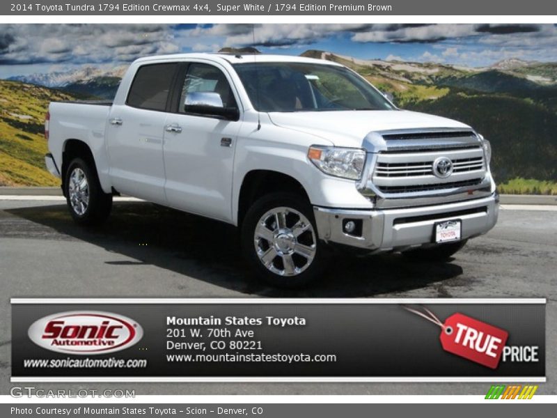 Super White / 1794 Edition Premium Brown 2014 Toyota Tundra 1794 Edition Crewmax 4x4