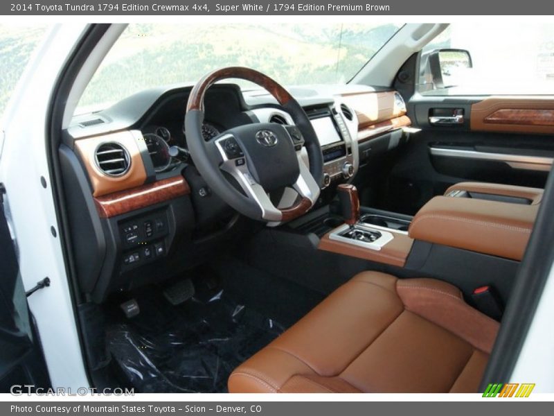 Super White / 1794 Edition Premium Brown 2014 Toyota Tundra 1794 Edition Crewmax 4x4
