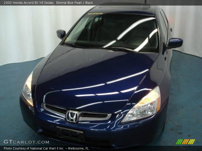 Eternal Blue Pearl / Black 2003 Honda Accord EX V6 Sedan