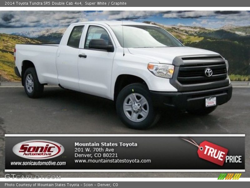 Super White / Graphite 2014 Toyota Tundra SR5 Double Cab 4x4