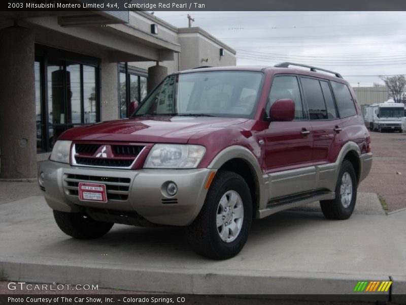 Cambridge Red Pearl / Tan 2003 Mitsubishi Montero Limited 4x4