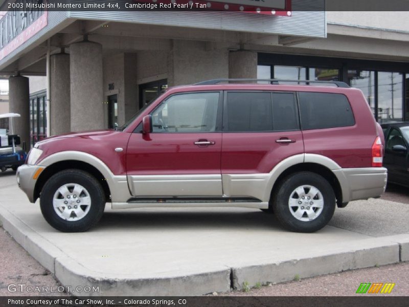 Cambridge Red Pearl / Tan 2003 Mitsubishi Montero Limited 4x4