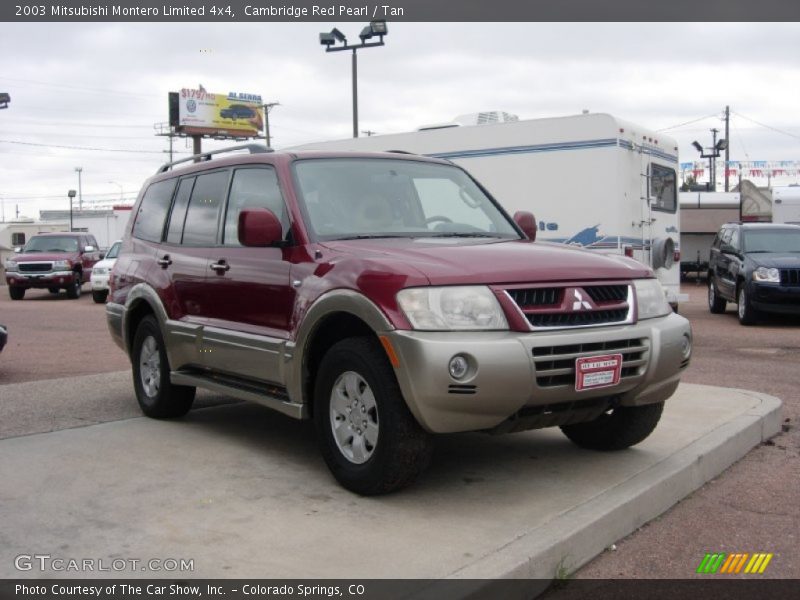 Cambridge Red Pearl / Tan 2003 Mitsubishi Montero Limited 4x4