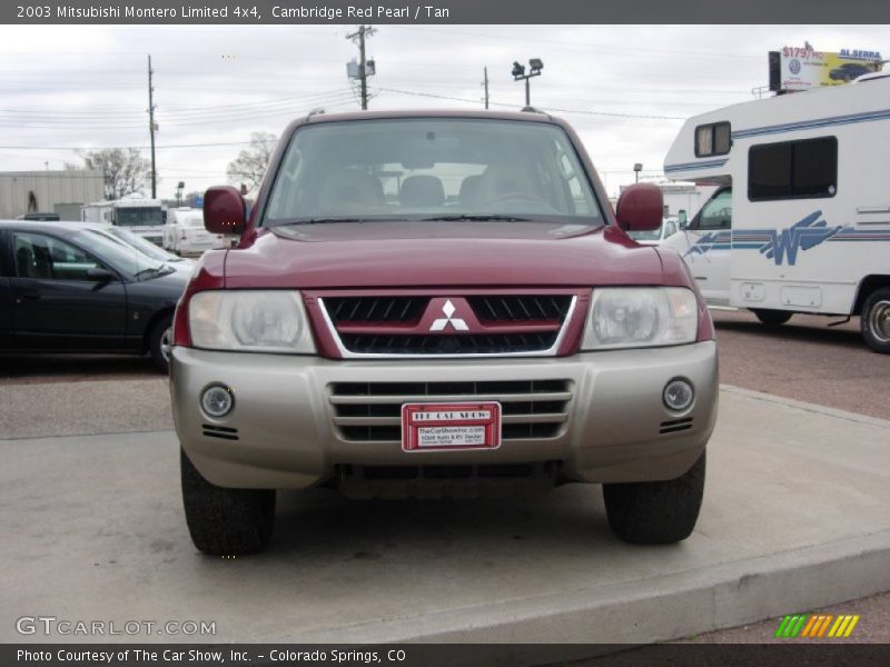 Cambridge Red Pearl / Tan 2003 Mitsubishi Montero Limited 4x4