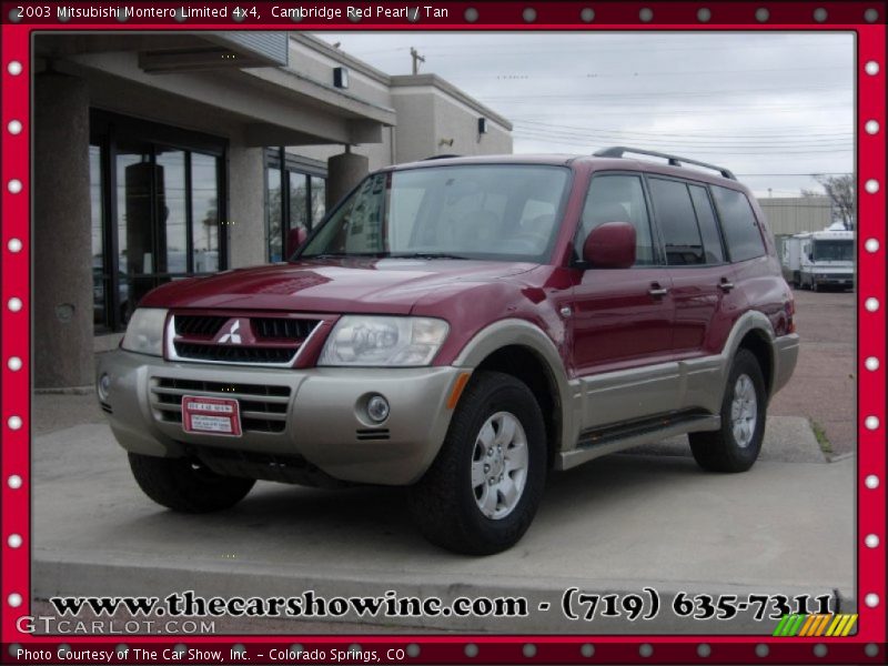 Cambridge Red Pearl / Tan 2003 Mitsubishi Montero Limited 4x4