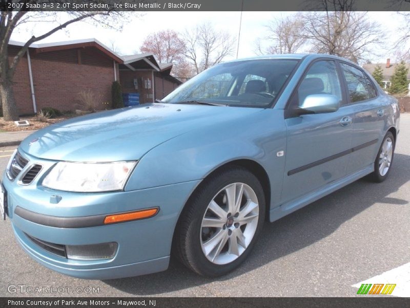 Ice Blue Metallic / Black/Gray 2007 Saab 9-3 2.0T Sport Sedan