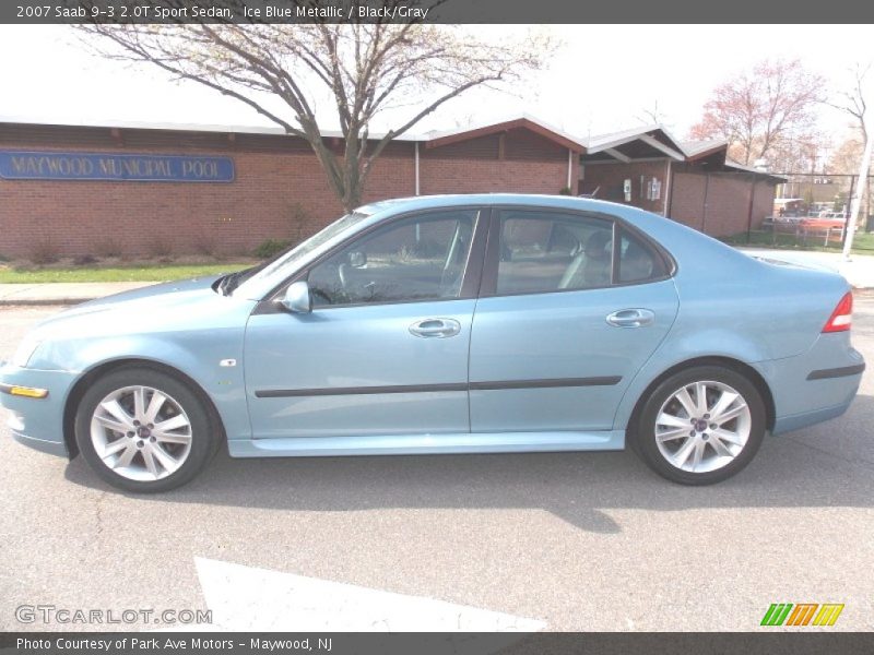 Ice Blue Metallic / Black/Gray 2007 Saab 9-3 2.0T Sport Sedan