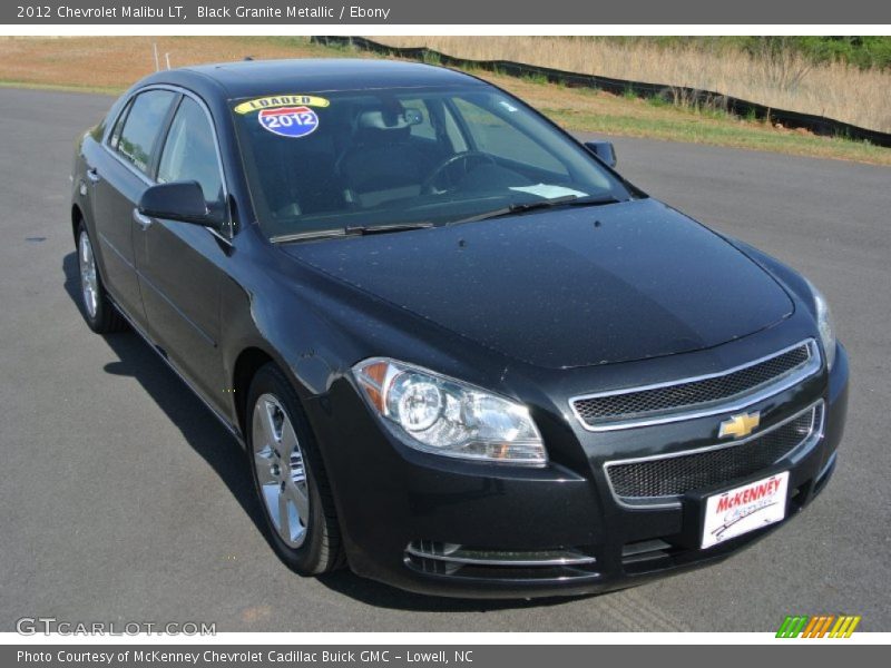 Black Granite Metallic / Ebony 2012 Chevrolet Malibu LT
