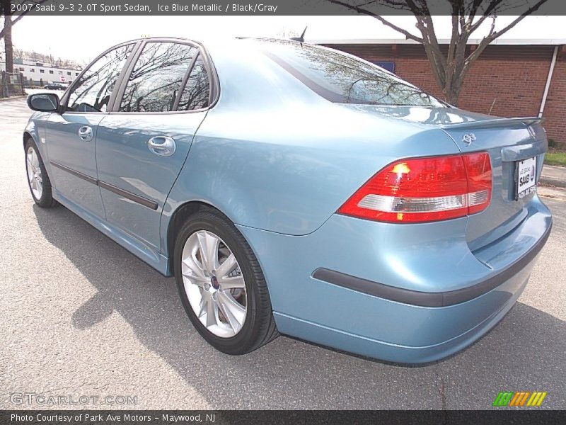 Ice Blue Metallic / Black/Gray 2007 Saab 9-3 2.0T Sport Sedan