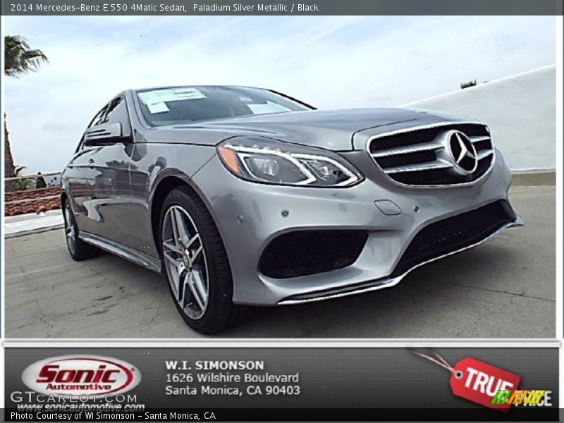 Paladium Silver Metallic / Black 2014 Mercedes-Benz E 550 4Matic Sedan